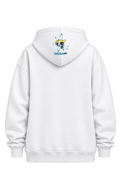 lovver Powerpuff Girls Themed Blossom, Bubbles, Buttercup Character Premium Printed Women's Sweatshirt Hat Set