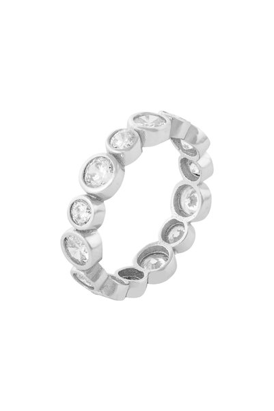 Sonis Silver Inel din argint 925 rodiat cu zirconia fațetată, transparentă
