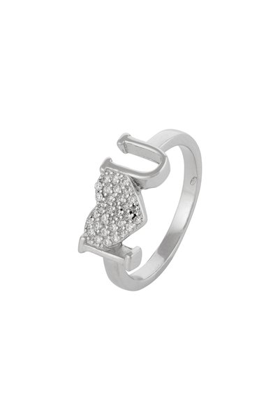 Sonis Silver Inel din argint 925 rodiat cu zirconia fațetată, transparentă