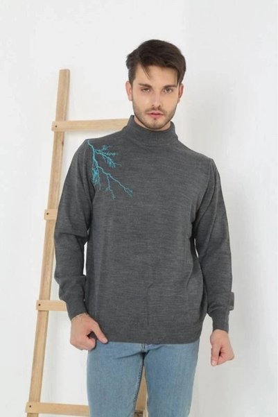 Marche Bien Marchè Bien Men's Half-Balanced Sweater Printed Woven Knitwear - ...