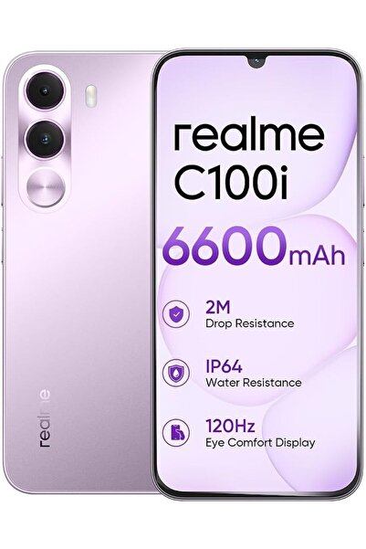 realme buds هاتف ذكي realme C100i بتقنية الجيل الرابع، شريحتين، ذاكرة وصول عش...