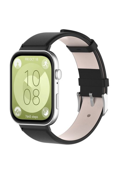 XGSM Curea din piele pentru Huawei Watch Fit 4 / 4 Pro / 3, Negru