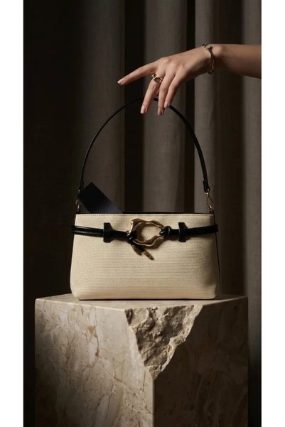 Angel Of Life Perla Gold Buckle Shoulder Bag