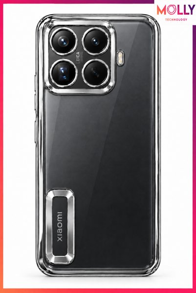 Molly Lou Laser Transparent Silicone Case with Metallic Silver Lens Protector...