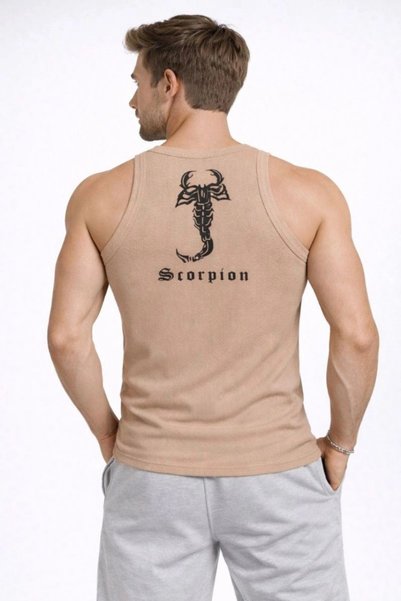 Marche Bien Marchè Bien Men's Ribbed Athlete Crew Neck Slim Fit Back Printed ...