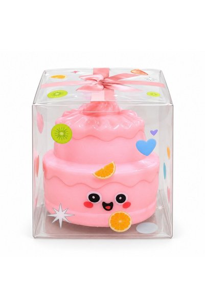 Generic Двуслойна сензорна играчка-сквиши във формата на торта за рожден ден,...