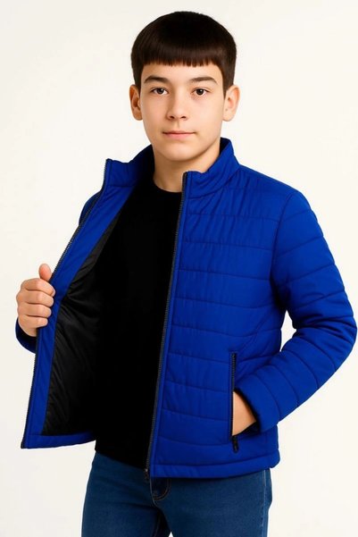 Marche Bien Marchè Bien Boys' Inflatable Fiber Filled Zipper Pocket Coat Wate...