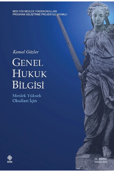 Ekin Basım Yayın Genel Hukuk Bilgisi / Kemal Gözler / / 9786258757415