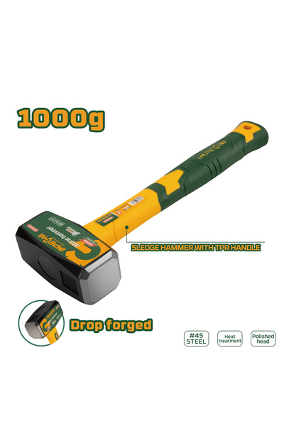 Generic مطرقة بناء 1000 غرام (1 كجم)، شاكوش يدوي لأعمال الطرق والبناء والترميم
