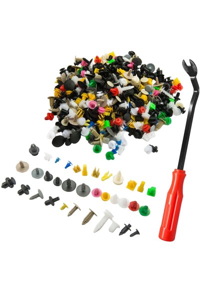 OEM Set de 500 Cleme de fixare, Universale, din Plastic, Multicolore