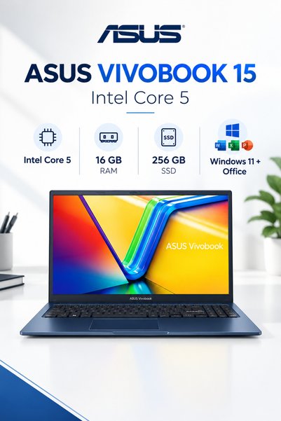ASUS Vivobook 15 X1504VA16Gb Intel Core 5 16GB Ram 256Gb M2 SSD W11 15.6"