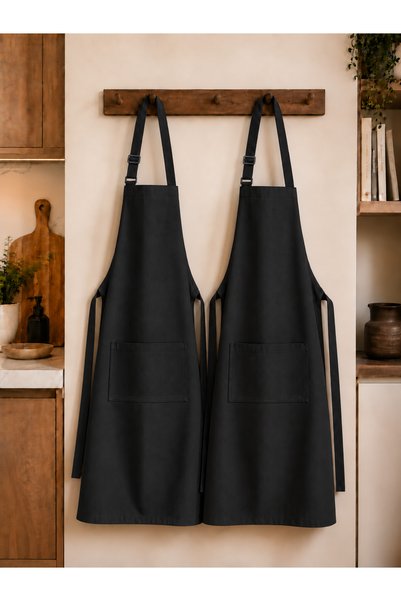 Hulganz Premium Kitchen Apron Set of 2 Stain-Resistant Water-Repellent Fabric...