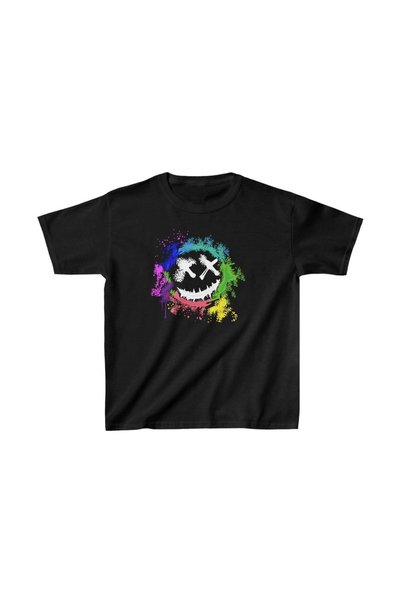 Marche Bien Unisex Kids Printed T-Shirt - Black