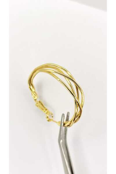 ÖZÇTAKI Steel Gold Hoop Earrings Vip Design Women's Earrings Non Tarnish Antiallergic Women's Jewelry