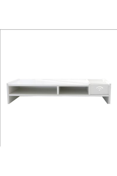 Generic Brand White Laptop and Monitor Stand