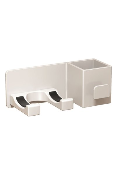 Generic Brand Beige Wall Mounted Hair Dryer Holder with Storage Box