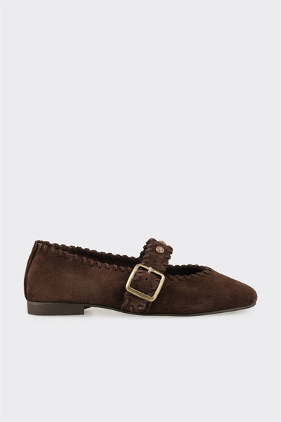 Elle Shoes Kahve Deri Kadın Günlük Ayakkabı
