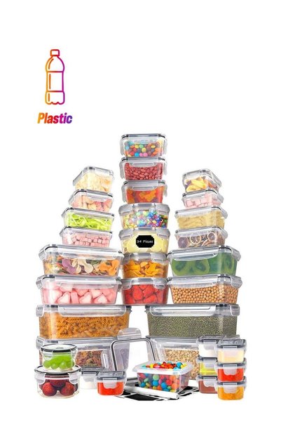 Arabest Food, 34 Pack Airtight Storage Containers, BPA-Free Kitchen Canisters...