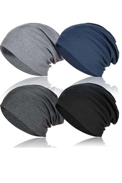Arabest 4‑Pack Soft Lightweight Cotton Slouchy Beanie Hats, Breathable Runnin...