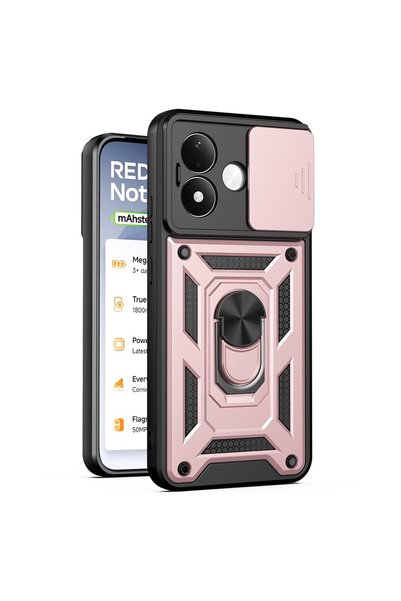 OEM Υβριδική Θήκη με Μαγνητικό Δαχτυλίδι για Xiaomi Redmi Note 17 Pro 5G, Ροζ...