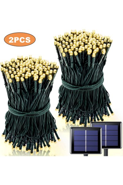 Choice 21.3ft(6.5m)-30LED Warm-2PCS 1/2pcs Solar String Lights 100 LED Waterp...
