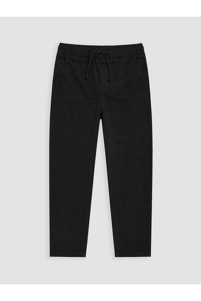 LC Waikiki Lcw Kids Black Regular Fit Boy Gabardine Trousers with Nevavm Diff...