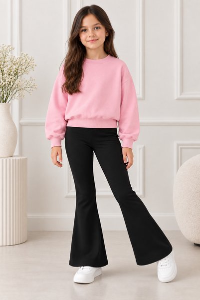 MiniHouse Plain Unprinted Top and Bottom Set Sweat - Spanish Leggings