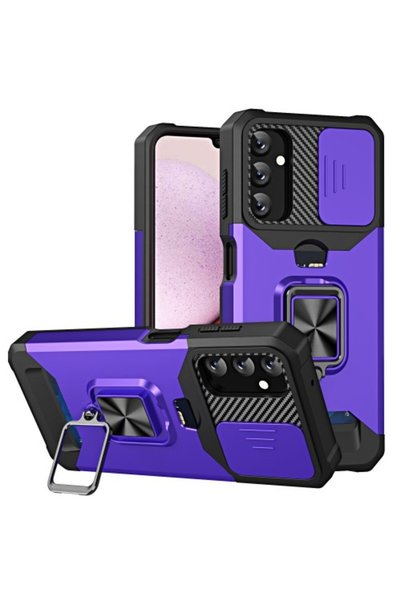 OEM Υβριδική Θήκη Samsung Galaxy A14 5G/4G με Πορτάκι Κάμερας, Δαχτυλίδι & Θέ...