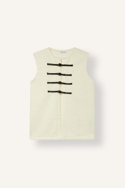 DeFacto Regular Fit ärmellose Basic-Cardigan aus Plüsch mit Knopfdetail I2531...