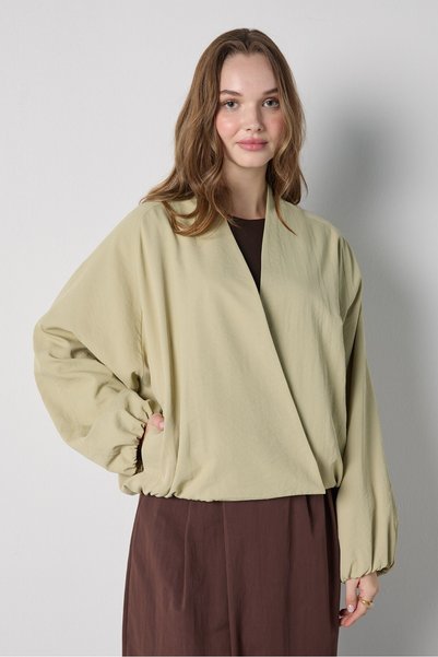 mina aise Women's Çağla Double-Breasted Lined Premium Trench Coat 32044