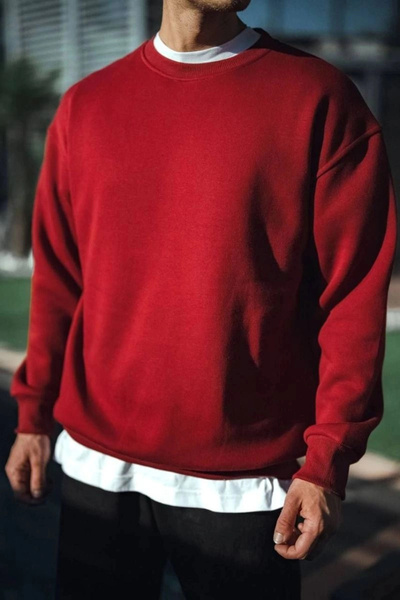 Marche Bien Marchè Bien Men's Winter Crew Neck Three Yarn Basic Sweatshirt - ...