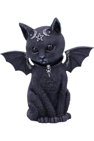 Generic Brand Gothic Winged Satanic Cat, Gothic Style Decorative Ornament, Black