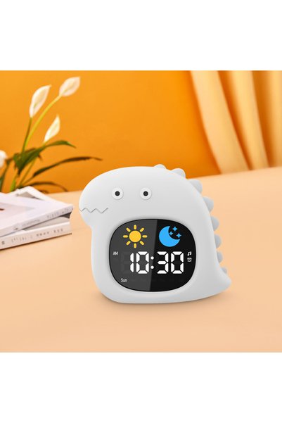 Generic Brand Ceas deșteptător pentru copii cu dinozaur, Ceas digital reîncăr...