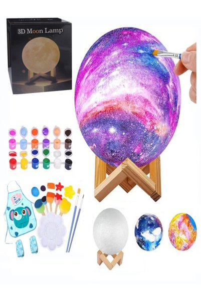 Siotay Veioză Lună LED DIY, model desenat manual, decor pentru dormitorul copiilor, veioză de noptieră, cadou de ziua de naștere