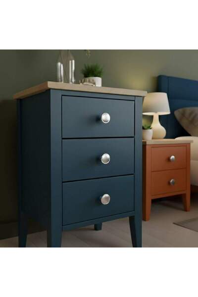 Bayraktar Mirror Model Flat Button Handle Chrome Color (B-07-D-18)