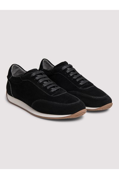 OMBRE Herren Wildleder-Sneaker, Niedrig Geschnitten, Schlankes Profil, Genäht...