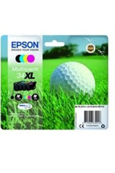 EPSON Топка за голф, мултипак, 4 цвята, 34XL DURABrite Ultra |   48,7 мл
