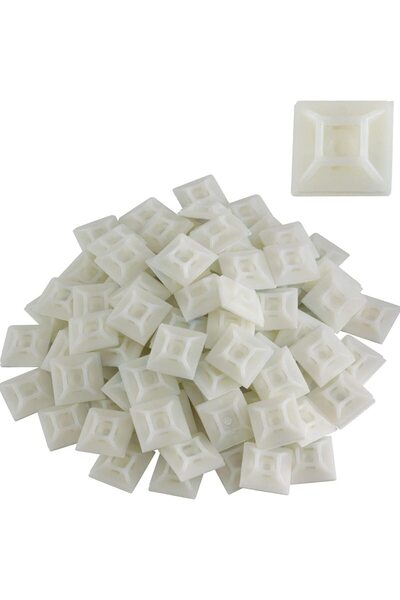 FONIX ClipFix, Self-Adhesive Cable Holders, 2x2 cm, Set of 25 pcs, Ideal for ...