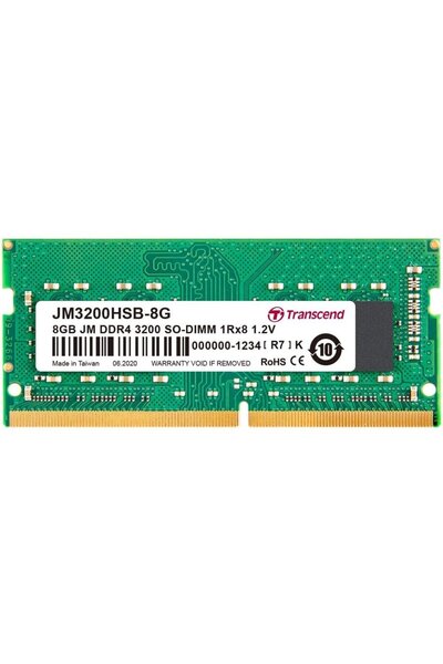 Transcend Memorie notebook Transcend, 8GB, DDR4, 3200MHz, Verde