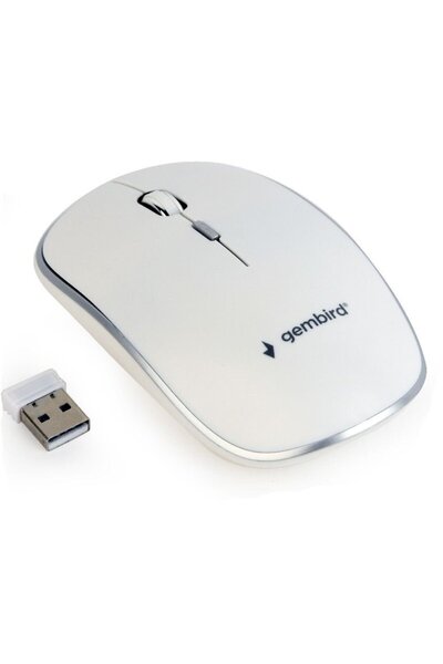 Gembird Mouse Wireless MUSW-4B-01-W, 1600 DPI (Alb)
