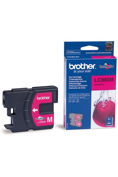 Brother Cerneala LC980M magenta |   260 de pagini |   DCP145C/ DCP165C/ MFC25...