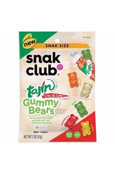Snak Club Tajin Chili & Lime Seasoned Gummy Bears 57g