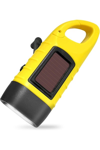 Generic Brand Lanterna LED reîncărcabilă solar, cu manivelă, ideală pentru dr...