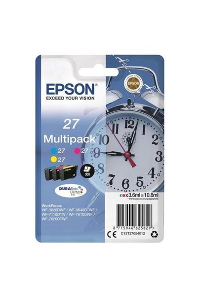 EPSON Ceas deșteptător Multipack T2705 C/M/Y 3 culori 27 DURABrite |   10,8 ml