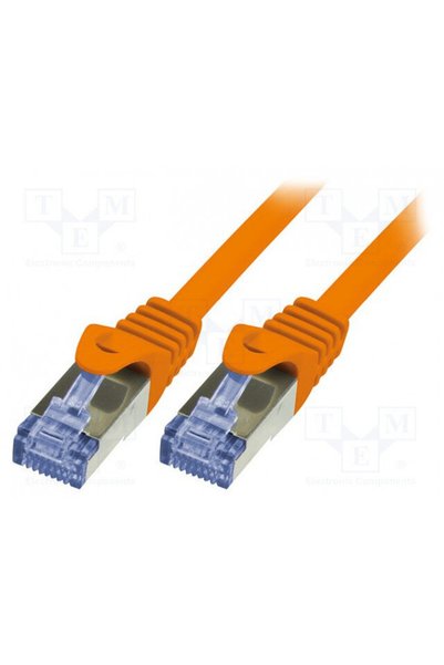 LogiLink Cablu patch Logilink, cat6A S/FTP portocaliu, 0,50m, PrimeLine CQ3028S