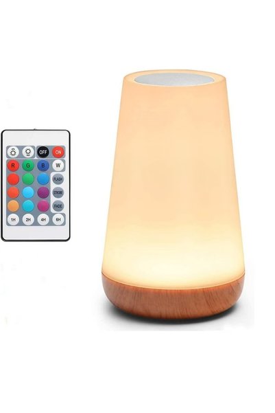 Generic Brand Lampă de veghe USB 15 cm, LED cald + 13 RGB, Control tactil reg...