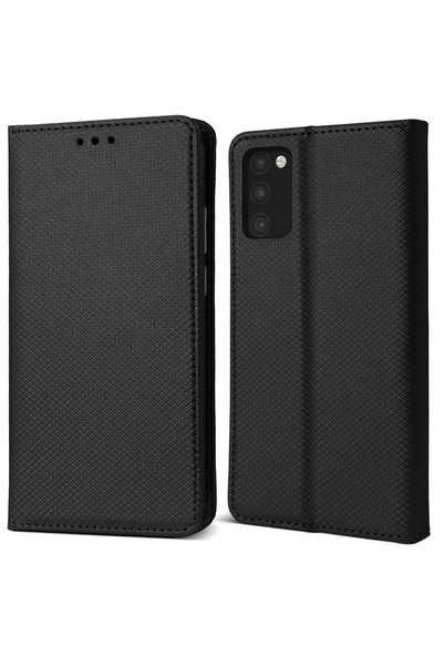 MOOZY Калъф за телефон, Moozy, Flip On, за Samsung Galaxy A02S, Черен, Еколог...