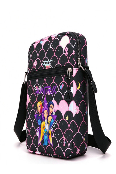 Siotay Sac crossbody pentru copii și adolescenți, model cu print decorativ, geantă mică de umăr pentru zi cu zi