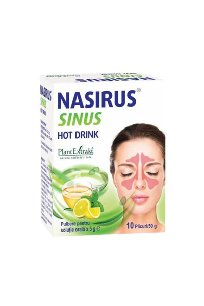 Plantextrakt Nasirus Sinus Hot Drink, PlantExtrakt, 10 plicuri x 5 g