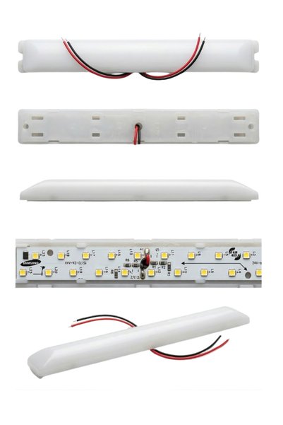 LEKOLED Pergola LED Aydınlatma 24V 20cm Tente Pergola LED Modül Günışığı Oval 10 adet